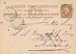 Ned. Indie 1884: Post Card To Rotterdam - Indonesië