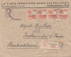 Ned. Indie 1922: Registered Weltevreden To Zeulenroda - Indonesië