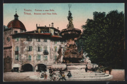 Cartolina Trento, Brunnen Und Haus Rella  - Trento