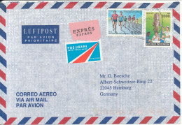 Indonesia Air Mail Cover Sent Express To Germany 1996 Topic Stamps - Indonesië