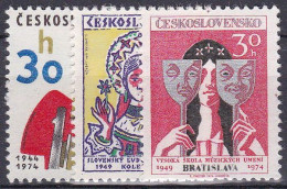 ** Tchécoslovaquie 1974 Mi 2211-3 (Yv 2056-8), (MNH)** - Unused Stamps