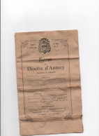 REVUE DU DIOCESE D ANNECY - Other & Unclassified