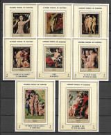 Manama 1972 Art - Flemish Paintings - Nude - 8 IMPERFORATE MS MNH - Nudes