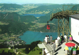 ST. GILGEN, SALZBURG, ARCHITECTURE, MOUNTAIN, UMBRELLA, CABLE CAR, LAKE, AUSTRIA, POSTCARD - St. Gilgen