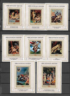 Manama 1971 Art - Paintings - Greek Mythology - Nude - 8 IMPERFORATE MS MNH - Nudes