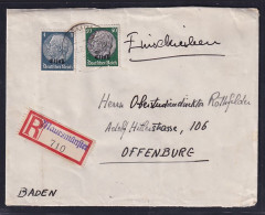 Dt. Besetzung 2. Weltkrieg, Elsaß, R-Fernbrief Mit Mi.-Nr.  2, 13 - Ocupación 1938 – 45