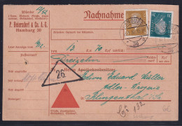 DR., NN-Karte Mit MiF. Mi.-Nr. 410+415 Mit Lochung Biersdorf, Hamburg. - Altri & Non Classificati