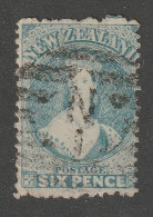 NEW ZEALAND CHALON 6d BLUE FFQ N1 NELSON OBLITERATOR - Used Stamps