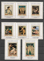 Manama 1971 Art - Paintings Italian Renaissance - Nude - 8 IMPERFORATE MS MNH - Nudes