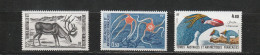 TAAF YT 122/4 ** : Ophiures , Renne , Gorfou Macaroni - 1987 - Unused Stamps