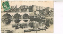 49    ANGERS   VUE GENERALE SUR LE PONT DE LA  BASSE CHAINE ET LE CHATEAU 1914 - Les Ponts De Ce