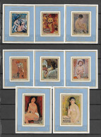 Manama 1971 Art - Paintings - Nude - French Painters  - 8 IMPERFORATE MS MNH - Nudes
