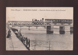 CPA - 40 - Mimizan-Plage - Pont Du Chemin De Fer Sur Le Courant - Animée Avec Train - Non Circulée - Mimizan Plage