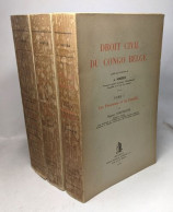 Droit Civil Du Congo Belge - TOME I II Et III - 1956 - Recht