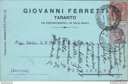 Cl85 Cartolina  Commerciale Taranto Citta' Giovanni Ferretti 1927 - Taranto