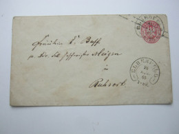 PREUSSEN , Ganzsache Mit Hufeisenstempelaus ELBERFELD  1865 - Enteros Postales