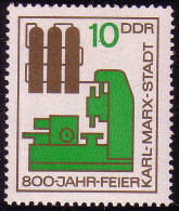 1117 800 Jahre Chemnitz Werkzeugmaschine 10 Pf ** - Unused Stamps