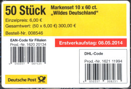 FB 39 Unteres Odertal & Pfälzerwald, Banderole Für 50 Stück Mit DHL-Code - 2011-2020