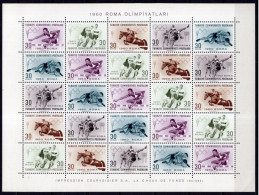 C021 - TURQUIE TURKEY BF Yv N°10 ** JEUX OLYMPIQUES   ( Registered Shipment Only ) - Blokken & Velletjes