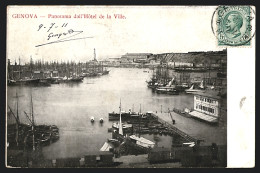 Cartolina Genova, Panorama Dall` Hotel De La Ville  - Genova (Genoa)