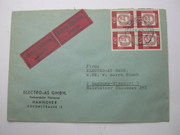 1962 , 20 Pfg. Köpfe ,  4 Mal  Auf Eilbrief - Lettres & Documents