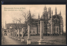 Cartolina Certosa Di Pavia, Parte Posteriore Della Chiesa  - Pavia