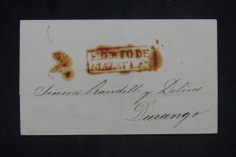 MEXIQUE - Cachet De Mazatlan Sur Lettre Pour Durango En 1844 - L 153991 - Mexico