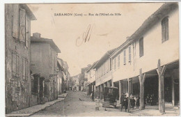 Saramon Gers, Rue De L'Hôtel De Ville, Animée - Altri & Non Classificati