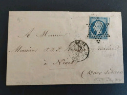 TIMBRE FRANCE NAPOLEON 10 SUR LETTRE OBL ETOILE SUPERBE + CAD COTE +100€ - 1852 Luigi-Napoleone