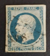 TIMBRE FRANCE NAPOLEON 10 OBL PC3398 4 MARGES COTE +45€ - 1852 Louis-Napoleon