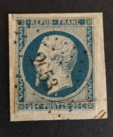 TIMBRE FRANCE NAPOLEON 10 OBL PC Sur FRAGMENT 4 MARGES COTE +45€ - 1852 Luis-Napoléon