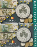 Denmark, TP 090A And B, ECU-Belgium, Mint, Only 1500 And 1200 Issued, Flag, Coins, Notes, 2 Scans. - Denmark