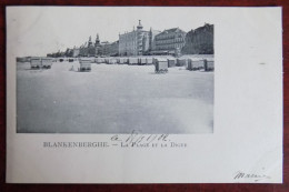 Cpa Blankenberghe : La Plage Et La Digue 1902 - Blankenberge