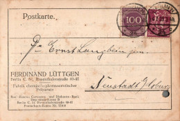 H4441 - Berlin Firmenpost Ferdinend Lüttgen - 1922-1923 Emissioni Locali