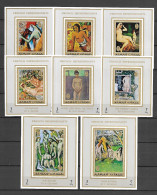 Ajman 1971 Art - French Impressionist And Expressionist Paintings - 8 IMPERFORATE MS MNH - Nudes