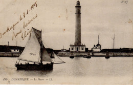 Dunkerque Le Phare ( Bateau De Pêche? à Voile D1580 , Sémaphore? écrite En 1915 - Dunkerque