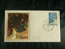 1973 1688  ( Brus/Bruxs ) FDC Zijde-soie : " Kerstmis/ Noël " - 1971-1980