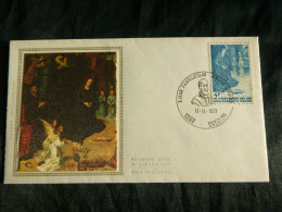 1973 1688  ( Overijse ) FDC Zijde-soie : " Kerstmis/ Noël " - 1971-1980