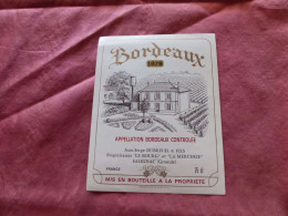 E-387 , ETIQUETTE, BORDEAUX 1979 , Jean Serge Dubreuil , SALIGNAC, Gironde - Bordeaux