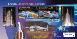 115030 MNH ASCENSION 2003 ESTACION ESPACIAL ARIANE DOWNRANGE - Ascension