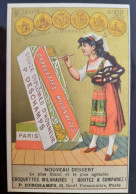 Chromo Biscuits P Deschamps Paris Croquettes Milanaises - Autres & Non Classés