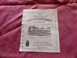 E-406  , ETIQUETTE, SAINT-ESTEPHE , Château LAFFITTE CARCASSET 1980 - Bordeaux