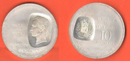 Venezuela 10 Bolivares 1993 Simon Bolivar Silver Coin - Venezuela