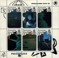 72667 MNH ASCENSION 1989 WORLD STAMP EXPO 89 Y PHILEXFRANCE 89 - Ascension