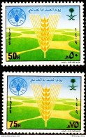 Saudi Arabia 1988 World Food Day 2 Values MNH Agriculture, Ears Of Corn - Landbouw