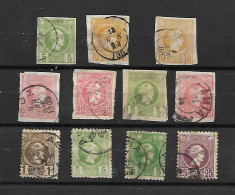 GRÈCE - 11 BEAUX VIEUX TIMBRES NON DENTELÉS ET DENTELÉS - PAS ÉMINCÉS -DEPUIS 1886-88-VOIR SCAN DU VERSO - Used Stamps