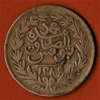 TUNISIE / MOHAMED ES SADOK BEY / 2 KHROUBS / 1872 AC - 1289 AH - Tunisia