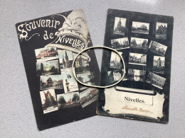 2 Cartes Postales  D’époque Nivelles Souvenir Multi Vues - Nivelles