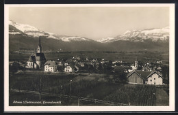 AK Schaan, Generalansicht Gegen Bergpanorama  - Liechtenstein