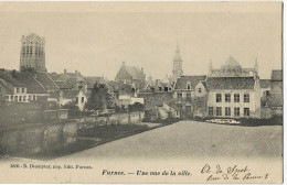 Furnes Une Rue De La Ville Circulée En 1903 - Veurne